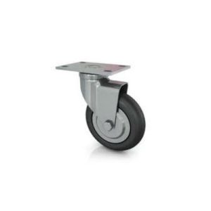 Darcor 12-24-XD 4 Inch X 1 Inch Neoprene Wheel Swivel Caster 125 LB Capacity