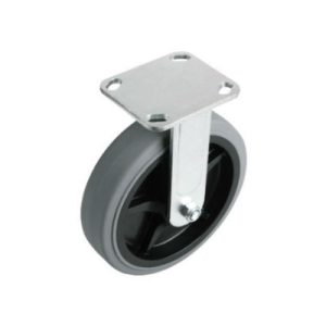 Darcor 31-75R-PSE 5 Inch X 1-3/8 Inch Solid Elastomer Rubber Wheel Rigid Caster 600 LB Capacity