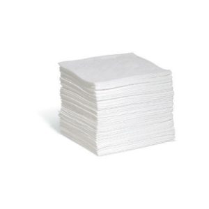 Economy White Oil Only Absorbent Pad Heavy Weight 100/cs