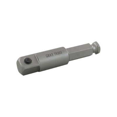 Gray 79305 1/2 Inch Square Drive 7/16 Male Hex Extension 5 Inch Long