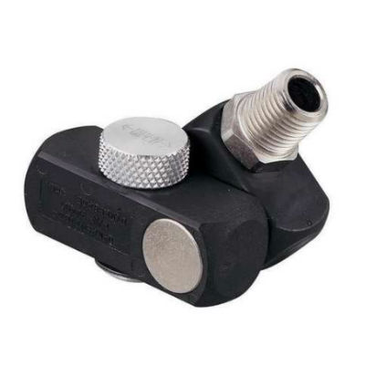 Dynabrade 94407 Dynaswivel 1/4 (M) NPT X (F) NPT Double Pivot Flow Control Air Line Connector