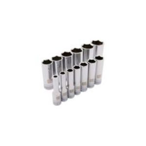 Dynamic D010001 3/8 Inch Drive 13 Piece 6 Point Deep Chrome SAE Socket Set