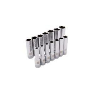 Dynamic D010005 3/8 Inch Drive 14 Piece 6 Point Deep Chrome Metric Socket Set