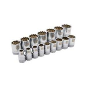 Dynamic D018002 1/2 Inch Drive 16 Piece 12 Point Standard SAE Socket Set