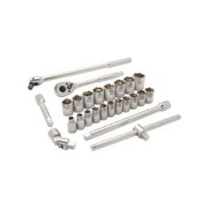 Dynamic D018009 1/2 Inch Drive 25 Piece 6 Point Standard Metric Socket Set