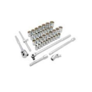 Dynamic D018011 1/2 Inch Drive 41 Piece 12 Point Standard SAE/Metric Socket Set