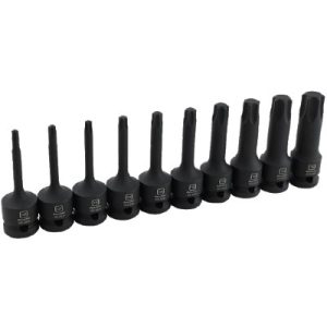 Dynamic D018101 1/2 Inch Drive 10 Piece Torx Bit Impact Socket Set