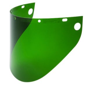 Fibre-Metal 4199DGN 9 3/4 Inch X 19 Inch Wide Extended View Dark Green Propionate Face Shield Visor
