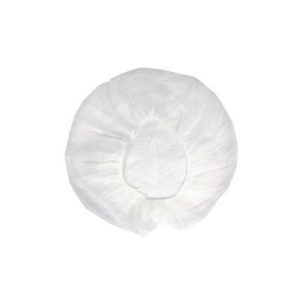 18In White Polypropylene Disposable Bouffant Cap Hair Nets - 100/Bag ...