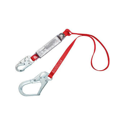 3M Protecta Pro 1360125C Single Leg Shock Absorbing Lanyard 6 Feet With Snap Hook One End And Rebar Hook At Other End