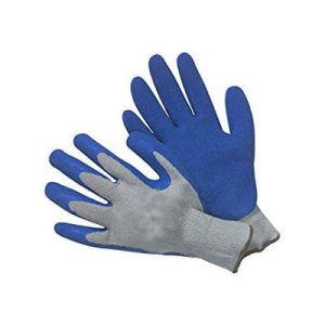10 Gauge Seamless Knit Poly Cotton Rubber Latex Palm Coated Glove Large