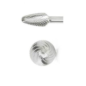 SF-41-DC Tree With Radius End Double Cut Miniature Carbide Burr 1/8 Shank 1/8 DIA 1/4 LOC