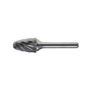 SF-3-NF Tree With Radius End Aluminum Cut Carbide Burr 1/4 Shank 3/8 DIA 3/4 LOC