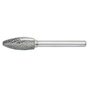SH-5-DC Flame Double Cut Carbide Burr 1/4 Shank 1/2 DIA 1 1/4 LOC
