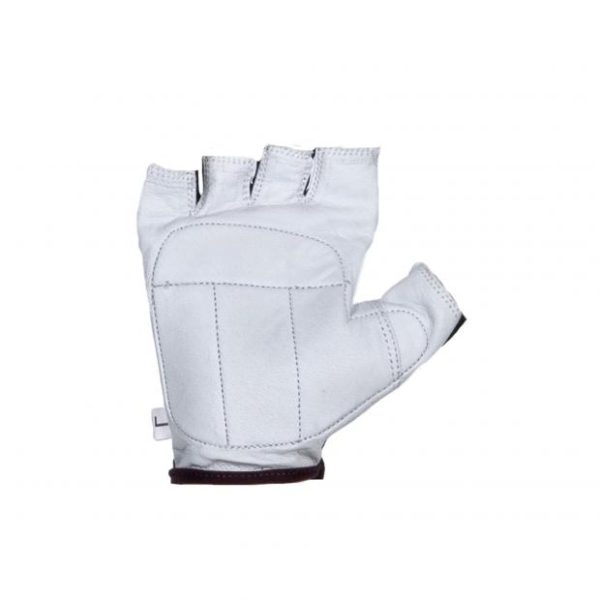 Anti-Vibration Fingerless Goatskin Leather Glove With Spandex Back Size Medium