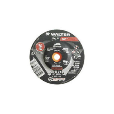 Walter 08-B 715 7 X 1/4 X 5/8-11 A-24-HPS HP Type 27S Spin-On Depressed Center Grinding Wheel