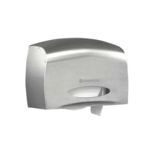 Kimberly-Clark 09601 Scott Coreless Stainless Steel JRT Bathroom Tissue Dispenser