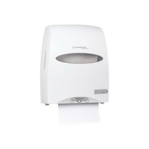 Kimberly-Clark 09991 Sanitouch White Hard Roll Paper Towel Dispenser