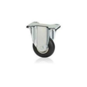 Darcor 12-24R-XD 4 Inch X 1 Inch Neoprene Wheel Rigid Caster 125 LB Capacity
