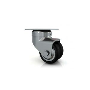 Darcor 16-32-XD 2 Inch X 1 Inch Neoprene Twin Wheel Swivel Caster 300 LB Capacity