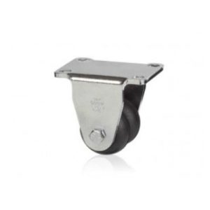 Darcor 16-32R-XD 2 Inch X 1 Inch Neoprene Twin Wheel Rigid Caster 300 LB Capacity