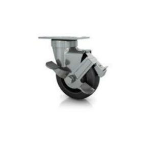 Darcor 16-64B-XD 4 Inch Neoprene Rubber Wheel Swivel Caster 225 LB Capacity