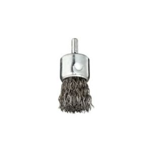 Select 200140 1/2 X 1/4 Mounted .010 Crimped Stainless Steel Wire End Brush