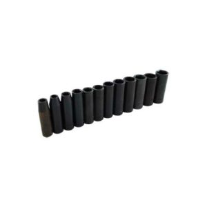 Gray 29622 3/8 Inch Drive 12 Piece 6 Point Deep Chrome Metric Socket Set