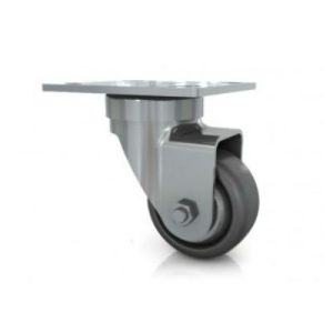 Darcor 31-74-PSE 4 Inch X 1-3/8" Solid Elastomer Rubber Wheel Swivel Caster Swivel Caster 600 LB Capacity