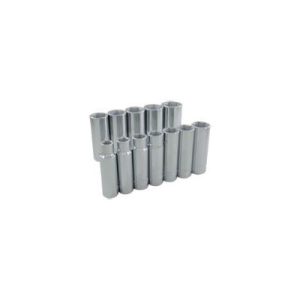 Gray 35212 1/2 Inch Drive 12 Piece 6 Point Deep Chrome SAE Socket Set