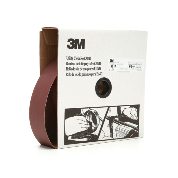 3M 314D AB19817 2X50YD 240 Grit Cloth Shop Sand Paper Roll 7000118537 - Image 2