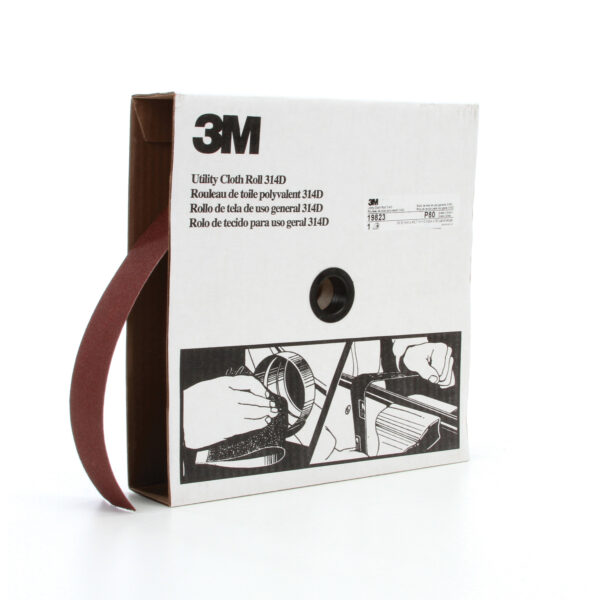 3M 314D AB19823 2X50YD 80 Grit Cloth Shop Sand Paper Roll 7000118543 - Image 2
