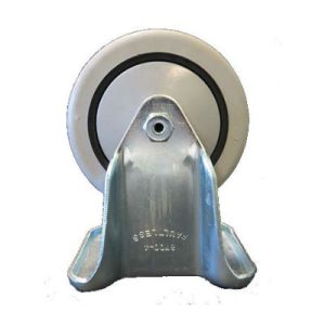 Faultless 8793-5-TG 5 Inch Dyna-Tred TPR Thermoplastic Rubber Wheel Rigid Casters With Thread Guard 180Lb