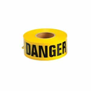 Brady 91455 3INX1000Ft 3.5Mil Danger Barricade Tape Black On Yellow Boxed