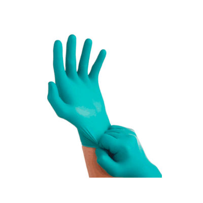 Ansell 92-500 Small TouchNTuff Green Powdered Nitrile Disposable Gloves 5 Mil 100/Box