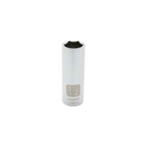 Dynamic D003518 1/4 Inch Drive 6 Point 9/16 Inch Deep Chrome SAE Socket