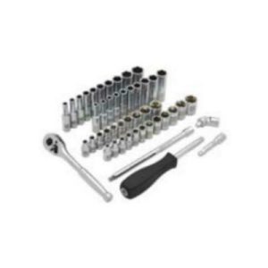 Dynamic D004006 1/4 Inch Drive 47 Piece 6 Point SAE Metric Standard & Deep Socket Set