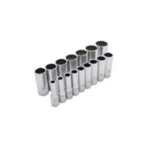 Dynamic D018003 1/2 Inch Drive 16 Piece 12 Point Deep SAE Socket Set