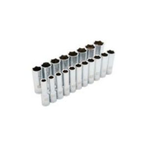 Dynamic D018005 1/2 Inch Drive 19 Piece 6 Point Deep Metric Socket Set