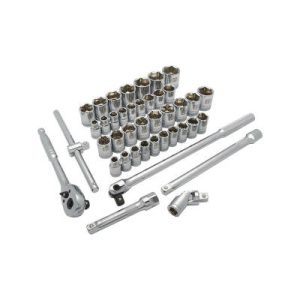 Dynamic D018013 1/2 Inch Drive 43 Piece 6 Point Standard/Deep Metric Socket Set