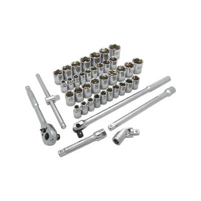 Dynamic D018013 1/2 Inch Drive 43 Piece 6 Point Standard/Deep Metric Socket Set