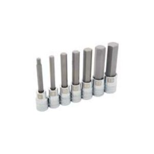 Dynamic D018015 1/2 Inch Drive 7 Piece Metric Long Hex Socket Set