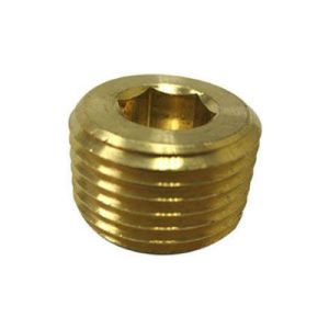 1/2 Male NPT Brass Pipe Plug Hex Countersunk