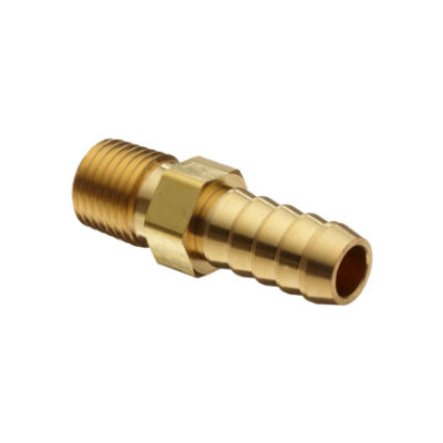 5/16 I.D. 1/4 NPT Brass Hose Barb Coupler To Male Pipe