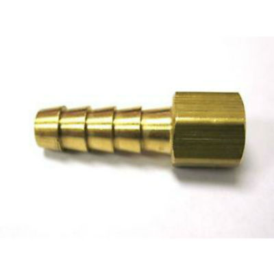 3/8 I.D. 1/4 NPT Brass Hose Barb Coupler To Female Pipe