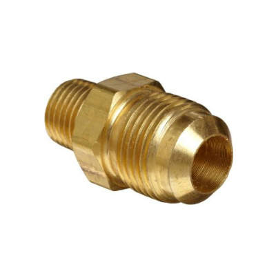 3/4 Tube 1/2 NPT Brass S.A.E. 45 Degree Flare Tube to Male Pipe Connector