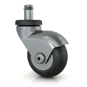 Darcor OD-24-XD 4 Inch X 1 Inch Neoprene Swivel Wheel Office Chair Caster 125 LB Capacity