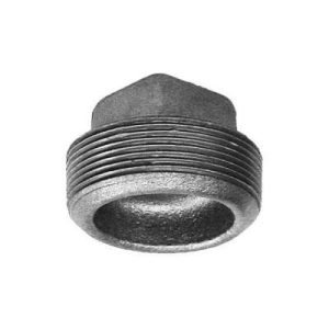 1/4 NPT Cored Square Head Male Pipe Plug Black Malleable 150 Lb Schedule 40