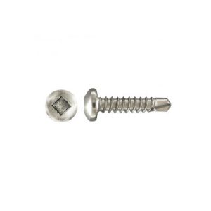 10 X 1 1/4 Pan Head Square Drive Self Drilling & Tapping Screw Zinc Plated