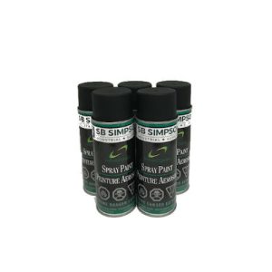 SB Simpson E119 Flat Black Paint 340 Gram Aerosol Spray